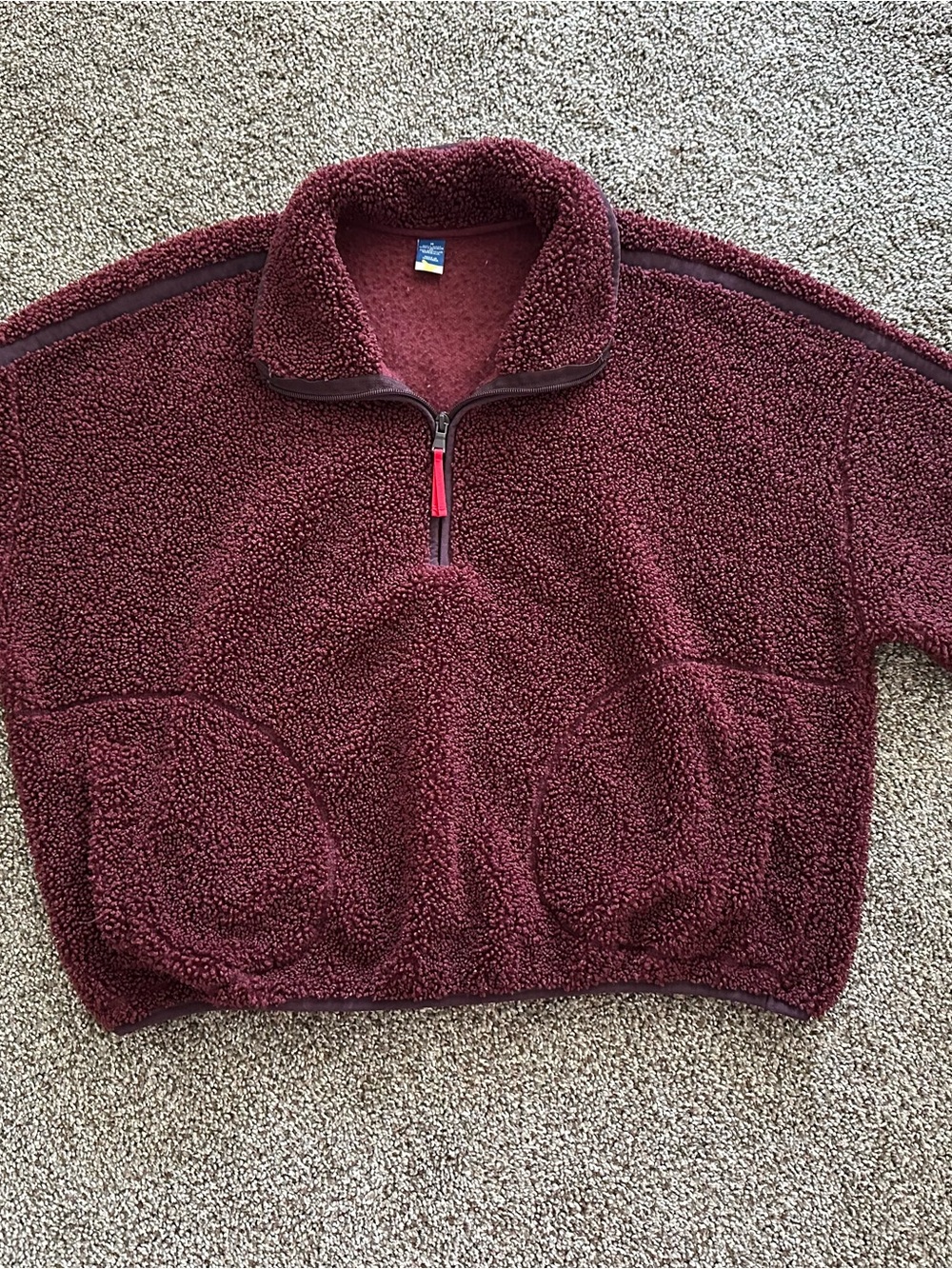 Old Navy Women's Teddy Jacket - Burgundy